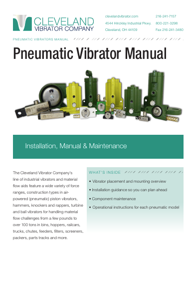 Pneumatic Vibrator Installation, Operation and Maintenance
